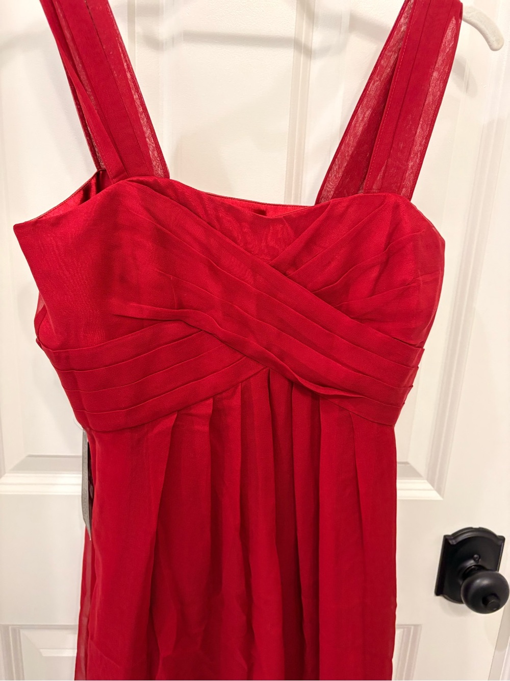 NWT Ann Taylor Red Sleeveless Silk Chiffon Cocktail Dress size 6P
